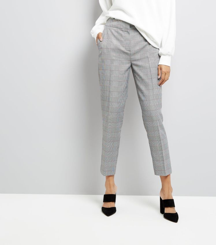 black-check-slim-leg-cropped-trousers